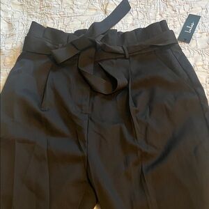 Lulu's Elegant Black Belted Trousers